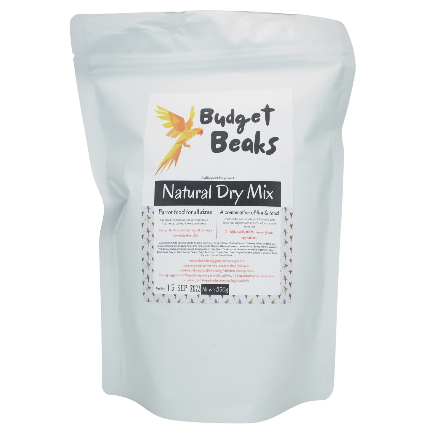 Budget Beaks Dry Mix - Healthy parrot food