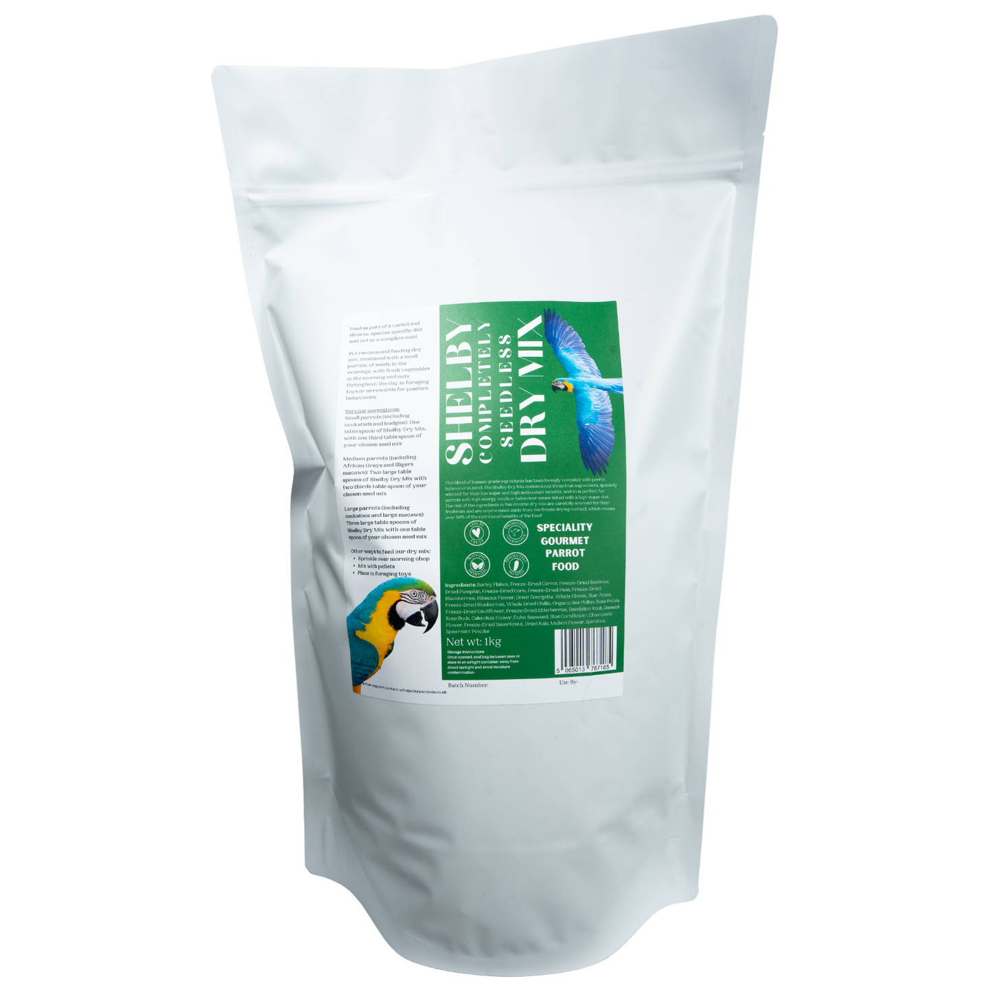 Shelby Seedless Dry Mix Gourmet Parrot Food 1kg