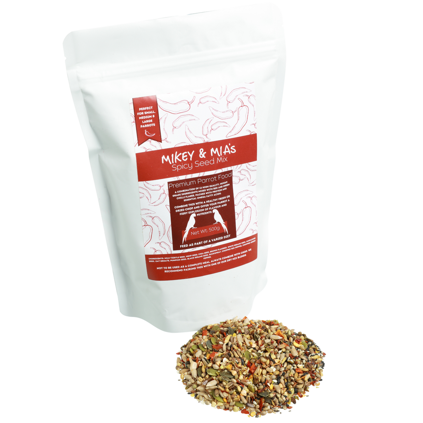 Spicy Seed Mix For Parrots - 500g
