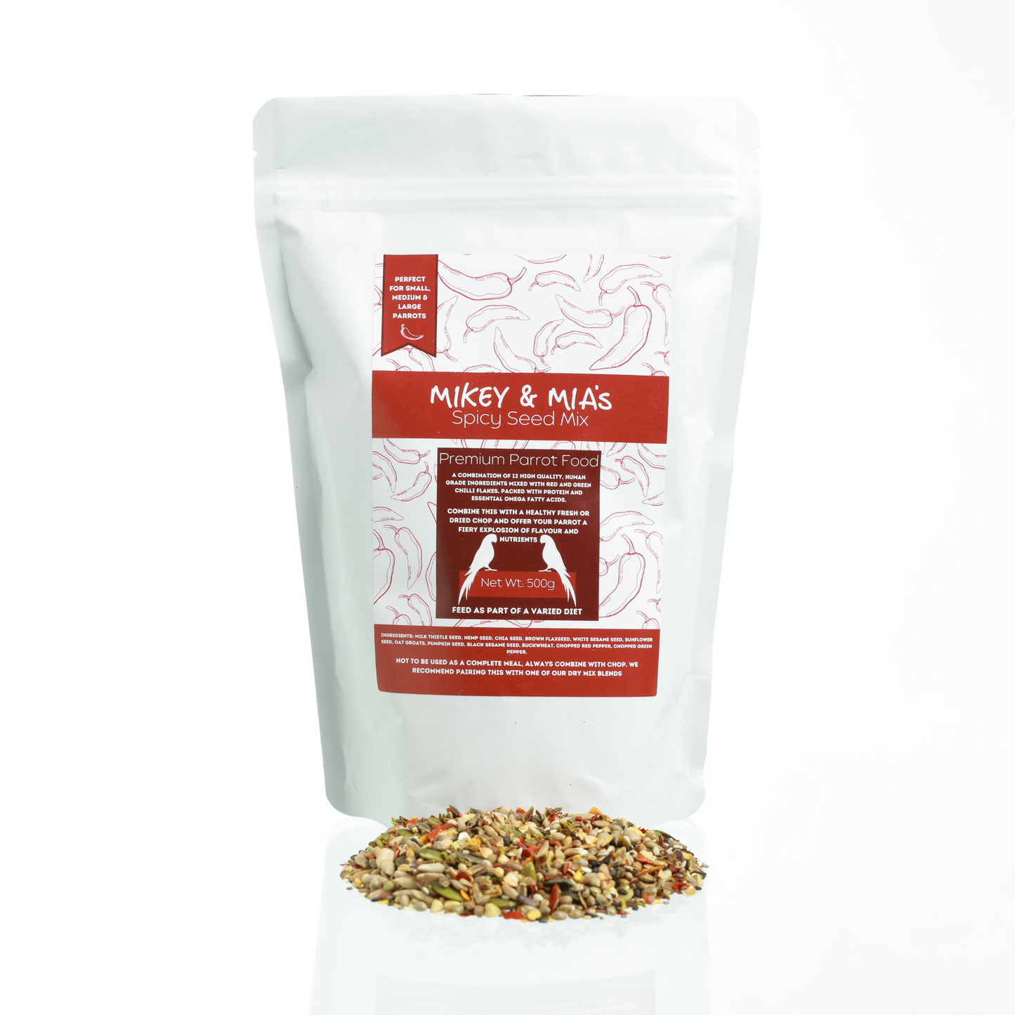 Spicy Seed Mix For Parrots - 500g